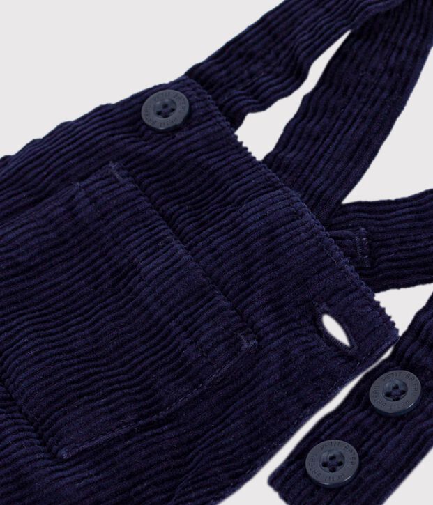 Babies' long-leg dungarees in plain corduroy SOIR