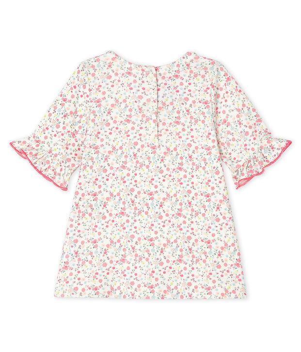Baby Girls' Short-Sleeved Print Blouse white/multicolor