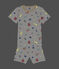 Unisex Glow-in-the-Dark Short Cotton Pyjamas MARSHMALLOW white/MULTICO white
