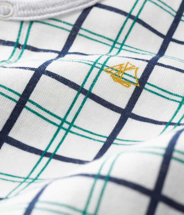 Baby Boys' Tube Knit Sleepsuit white/multicolor