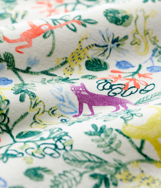 Babies' Jungle Pattern Cotton Sleeping Bag MARSHMALLOW white/MULTICO white