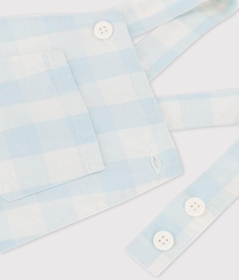 Babies' Poplin Dungaree Shorts BOLDAIR/white