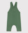 Babies' long dungarees in plain cotton PALMERAIE green