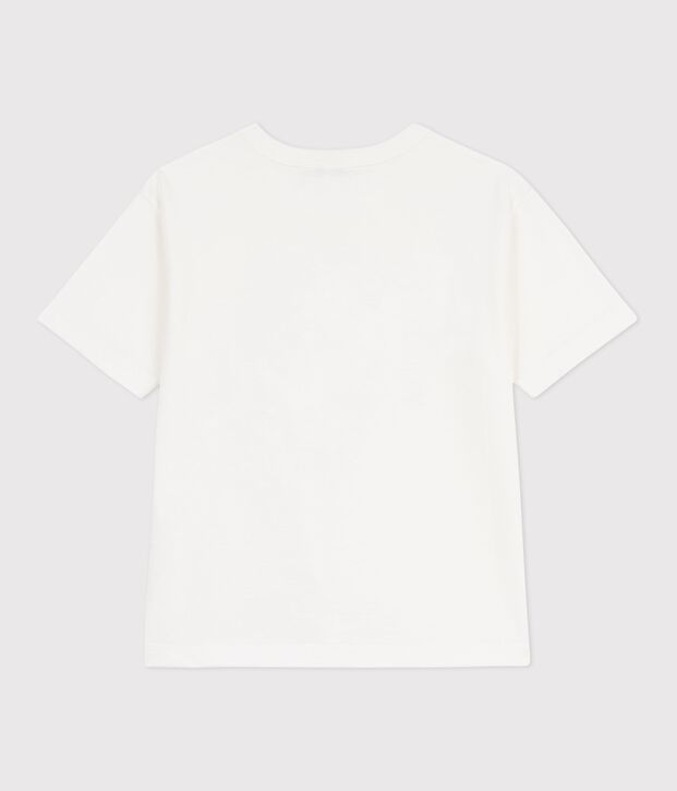 Children's short-sleeved cotton T-shirt white