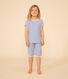 Children's Floral Print Cotton Capri Pyjamas