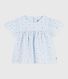 Children's cotton blouse in printed cotton poplin.