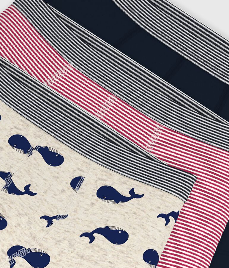 Children's whale-print cotton boxers - 3-Pack variante 1