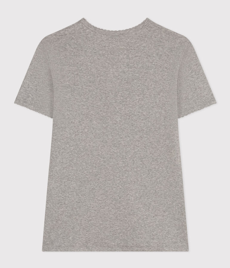 Women's Iconic Cocotte Stitch Cotton T-Shirt grey