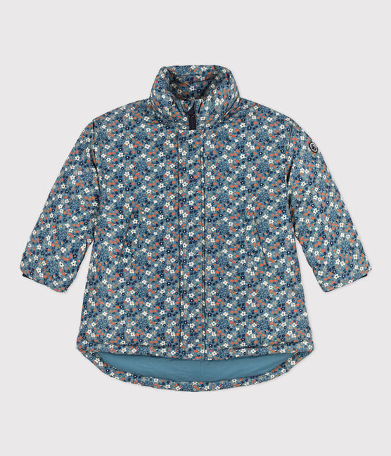 Girls' Patterned Mid Length Puffer Jacket ROVER /MULTICO