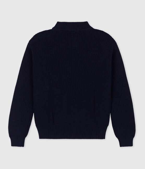 Women's Fisherman's RIb Cotton Pullover SMOKING blue