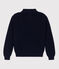 Women's Fisherman's RIb Cotton Pullover SMOKING blue
