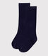Babies' wool and cotton long socks.
