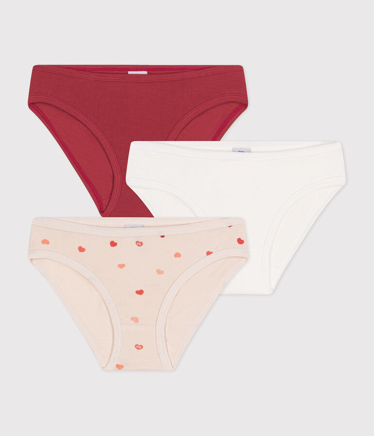 Girls' cotton briefs - 3-Pack multicolor