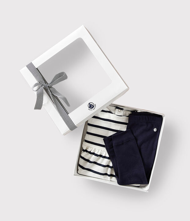 Babies' Cotton Breton Dress and Leggings multicolor