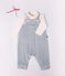 Babies' dungarees and body set in cotton with a plain collar POLAIRE