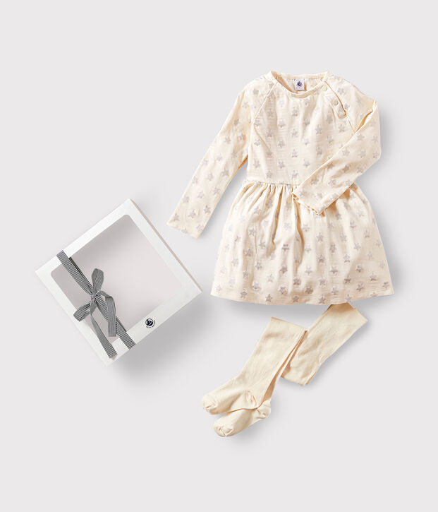 Girls' Dress and Tights Gift Set multicolor
