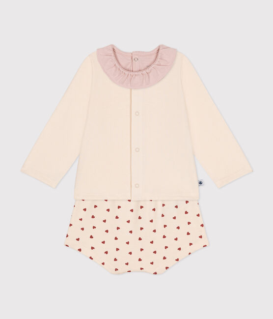 Babies' Lightweight Jersey Outfit - 3-Piece Set AVALANCHE white/MULTICO