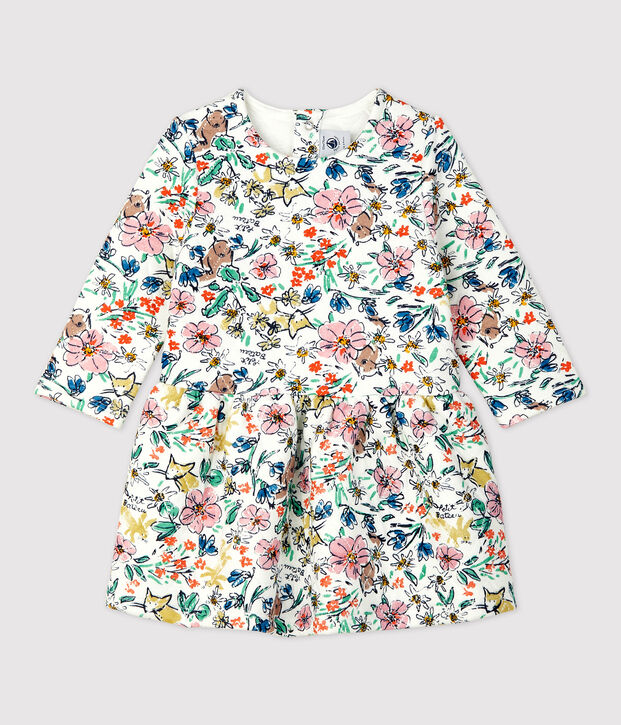 Babies' Quilted Dress white/multicolor