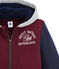 Boy's zipped sweatshirt in cotton sweatshirt and sherpa OGRE red/MULTICO white