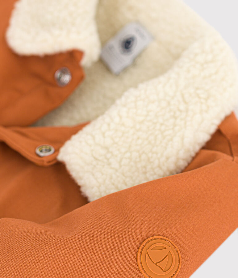 Babies' Sherpa Lined Cropped Jacket brown