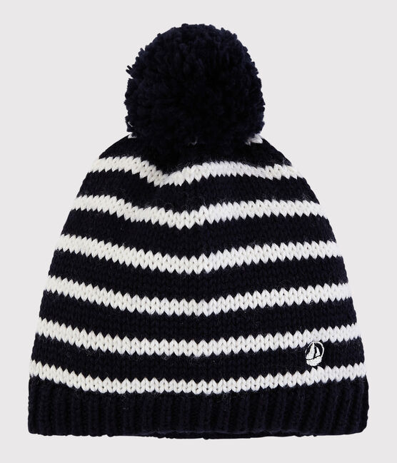 Unisex Children's Woolly Hat SMOKING blue/MARSHMALLOW white
