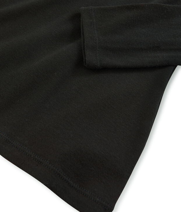 Women's light cotton polo neck black