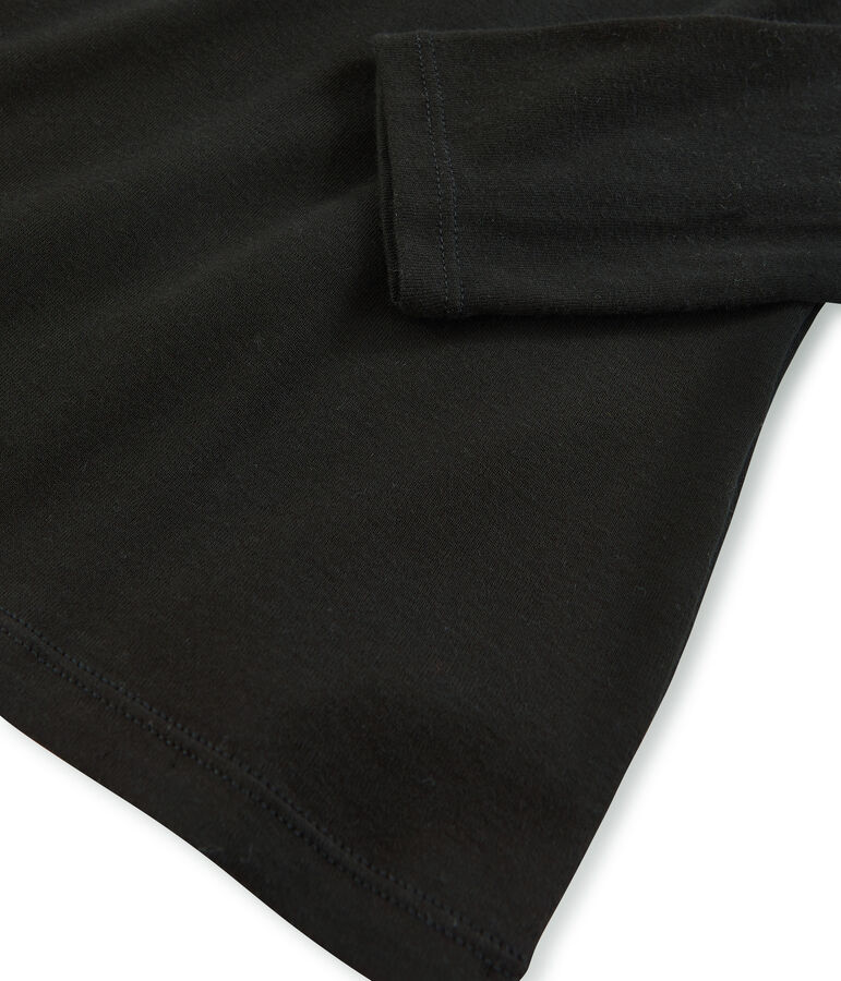 Women's light cotton polo neck black