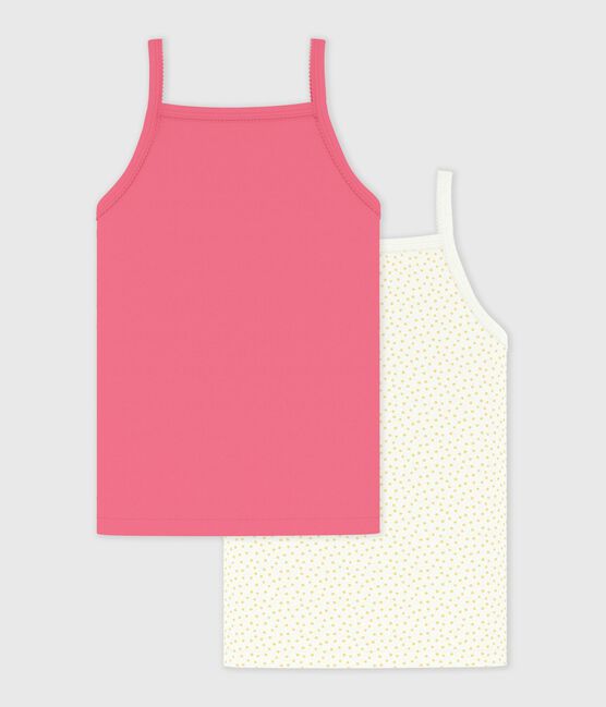 Pack of two children's polka dot print cotton tank tops variante 1