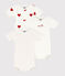 Babies' Heart Patterned Short-Sleeved Cotton Bodysuits - 3-Pack variante 1