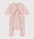 Babies' mini heart print velour bodyjamas