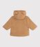 Babies' sherpa coat with a hood LATTE