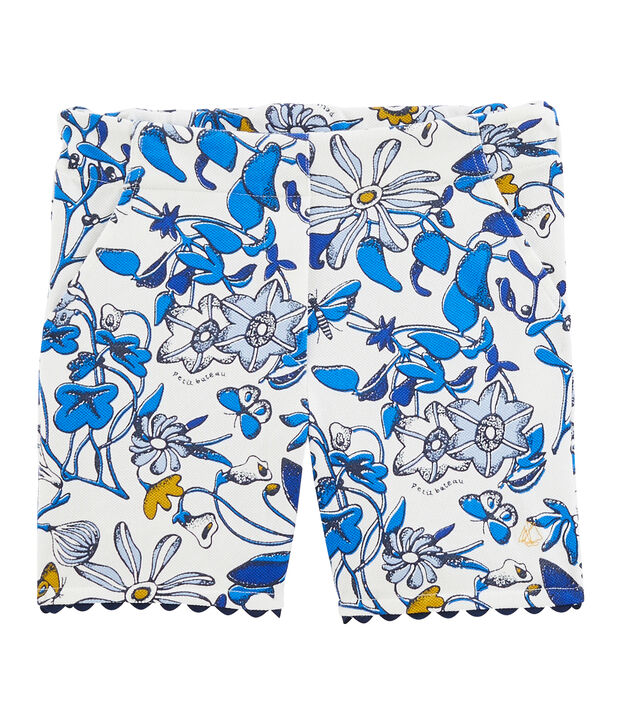 Girls' Bermuda Shorts white/multicolor