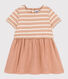 Babies' Short-Sleeved Dual-Fabric Dress