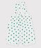 Babies' Organic Fleece Plant Print Dungaree Shorts MARSHMALLOW white/GAZON green