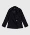 Women's woolen broadcloth pea coat SMOKING blue