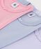 Pack of children's short-sleeved plain cotton T-shirts multicolor