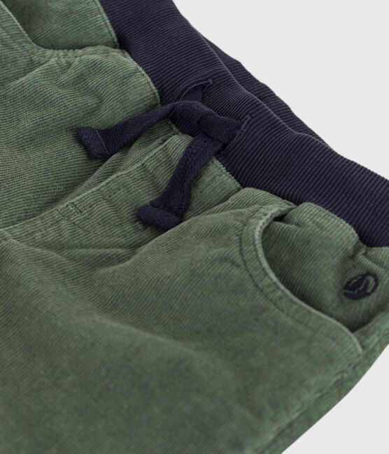 Unisex Straight-Fit Medium Velour Trousers VALLEE green