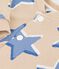 Babies' long jumpsuit in cotton with a star print beige/multicolor