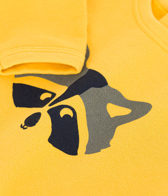 Babies' fleece sweatshirt DAISY yellow