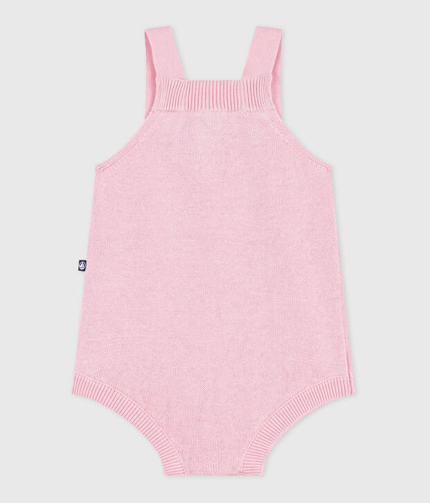 Babies' short openwork knit cotton playsuit MARQUISE