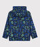 Boys' Recycled Polyester Windbreaker SMOKING blue/MULTICO white