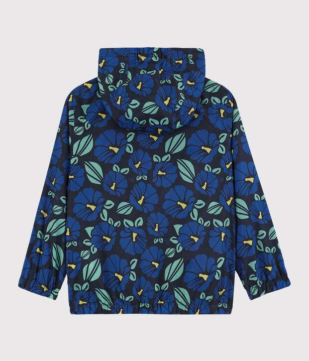 Boys' Recycled Polyester Windbreaker blue/multicolor