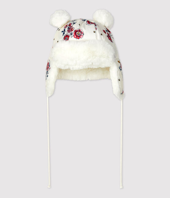 Babies' Waterproof Chapka MARSHMALLOW white/MULTICO white