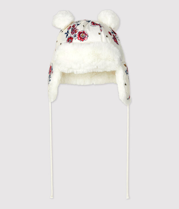 Babies' Waterproof Chapka white/multicolor