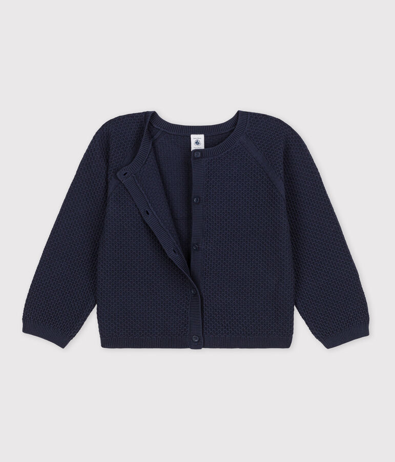 Girls' Cotton Cardigan SMOKING blue