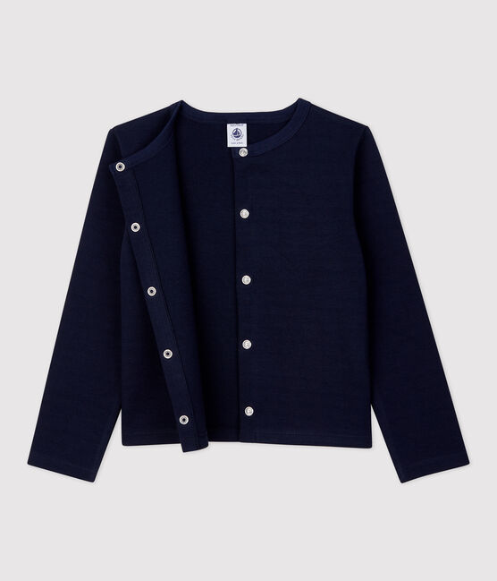 Girls' Cotton Cardigan SMOKING blue