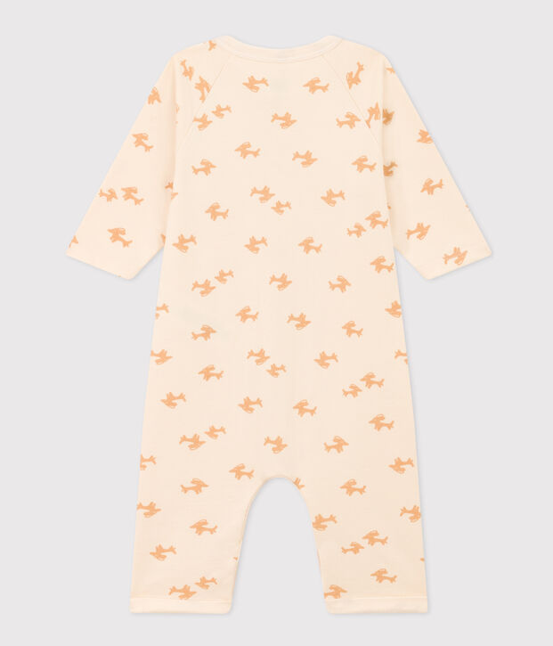 Babies' Light Fleece Jumpsuit Ecru/beige