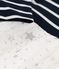 Girls' Long-Sleeved Cotton/Tulle Dress SMOKING blue/MARSHMALLOW white