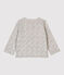 Babies' Fleece Cardigan BELUGA grey/MULTICO white