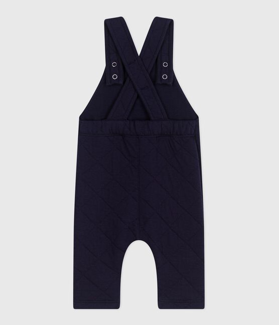 Babies' long-leg dungarees in plain thick cotton SOIR